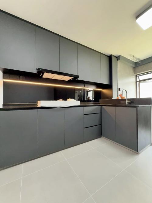 Modern Kitchen at HDB 3 Room Resale at West Coast Drive