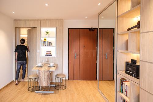 Scandinavian Dining Room at 4-Room HDB Scandinavian