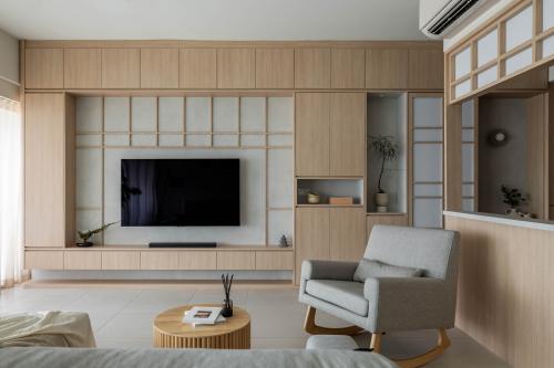 Asian Living Room at Rochester Residence