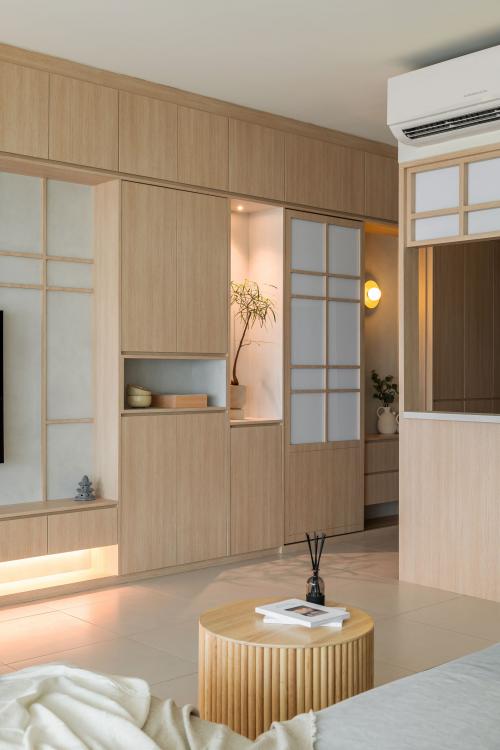 Asian Living Room at Rochester Residence