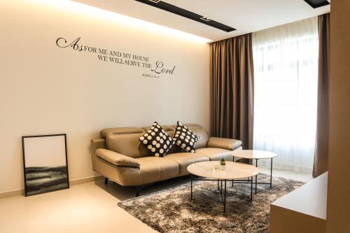 Contemporary Living Room at 4-Room HDB Modern Contemporary
