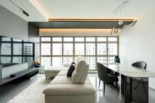 Modern Living Room at 165 Punggol Central