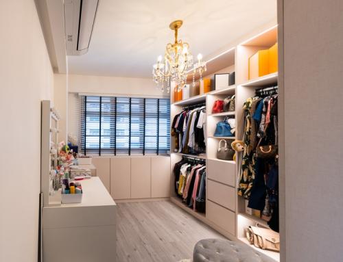 Modern Walk-in Wardrobe at 457A Sengkang West Road