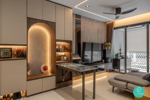 Modern Living Room at 82 Anchorvale Crescent Ola Condominium