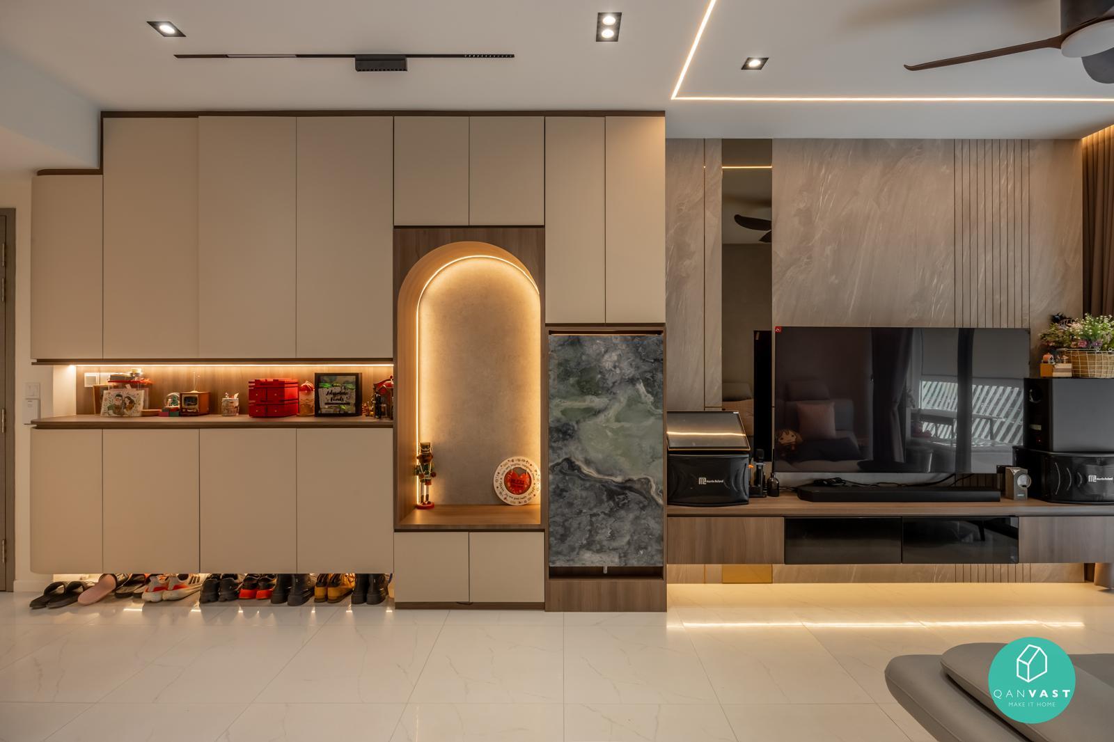 Modern Living Room with Settee and TV Console