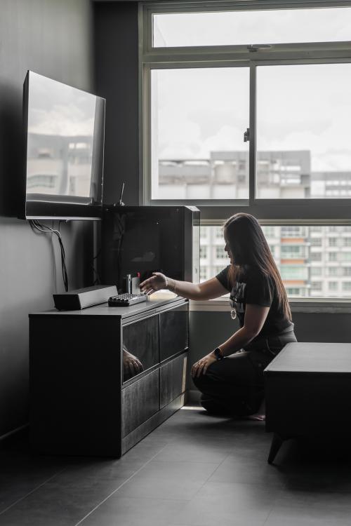 Industrial Living Room at 622C Punggol Central