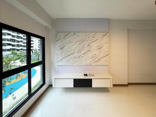 Minimalist Living Room at Punggol Point Cove