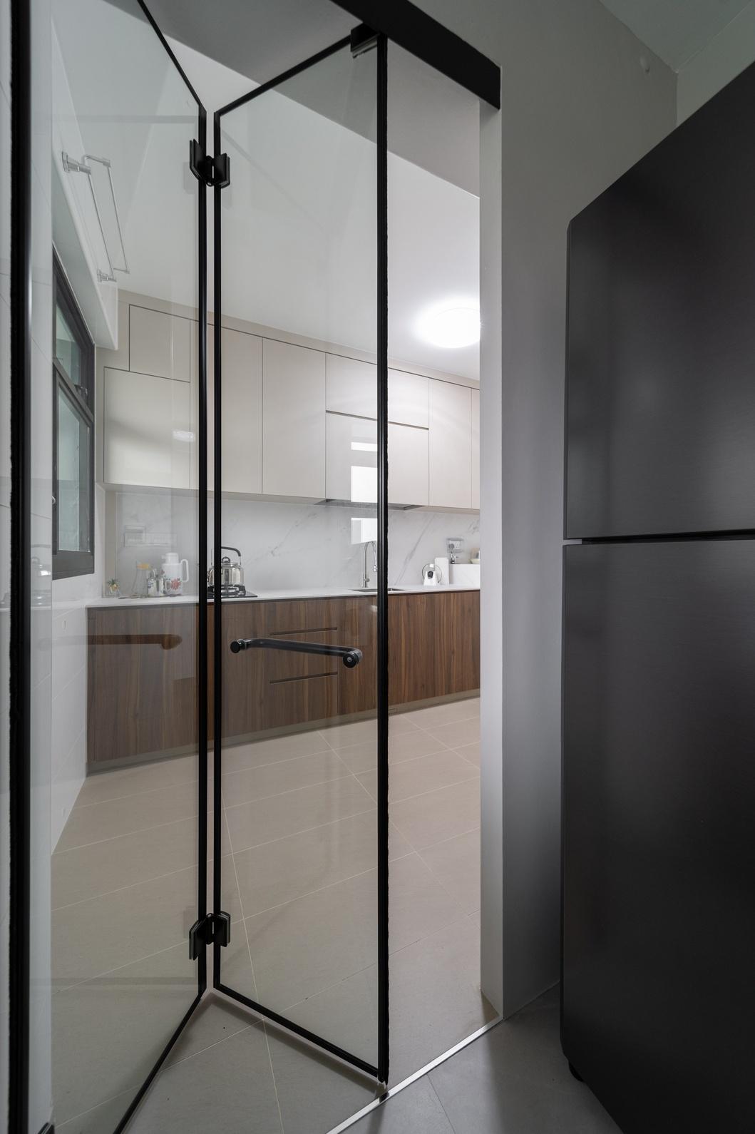 Modern Kitchen with Countertop and Kitchen Island