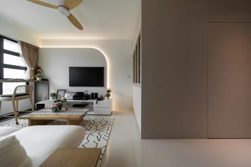 Scandinavian Living Room at 801A West Coast Crescent