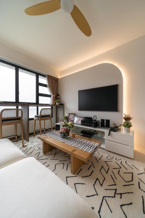 Scandinavian Living Room at 801A West Coast Crescent