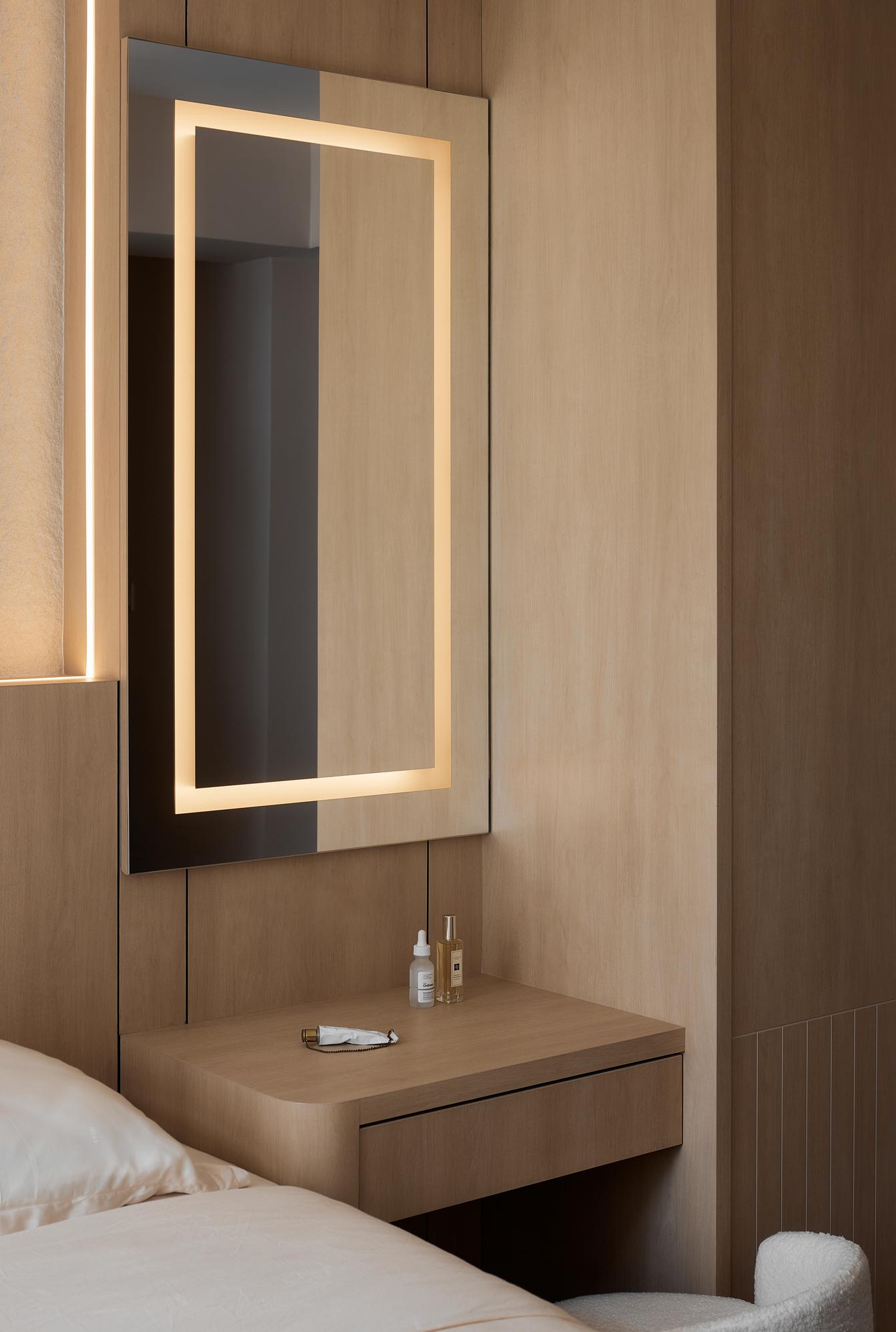 Scandinavian Bedroom with Wardrobe and Bedroom Dresser