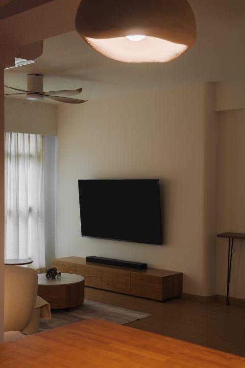 Scandinavian Living Room at Punggol Point Cove
