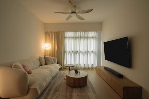 Scandinavian Living Room at Punggol Point Cove
