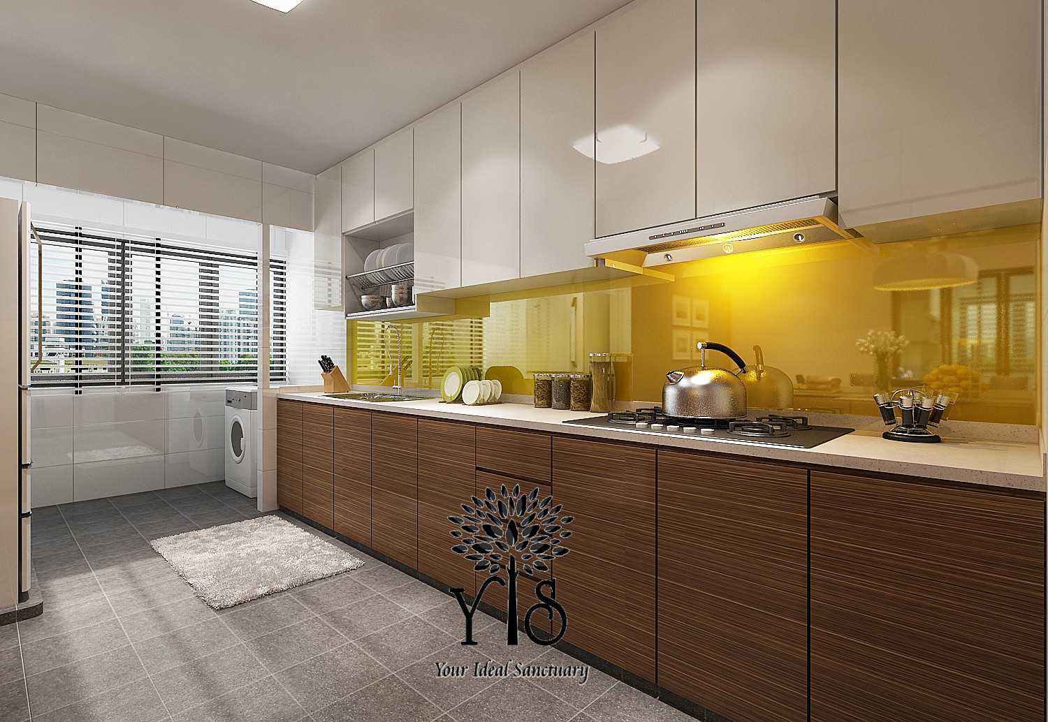 Modern Kitchen with Cupboard and Kitchen Backsplash