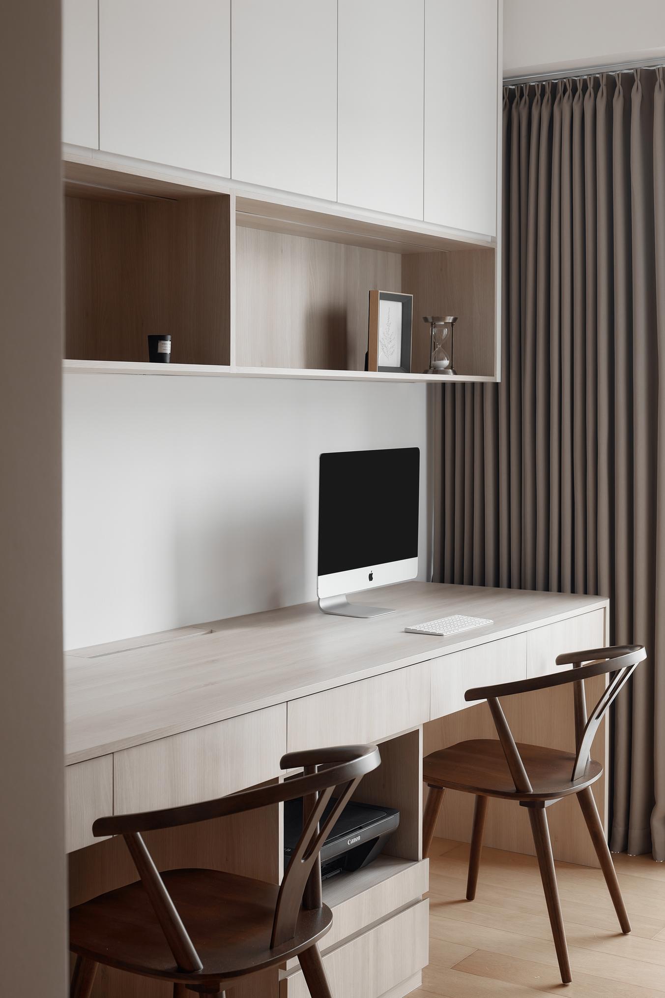 Modern Study with Desk and Desk Chairs