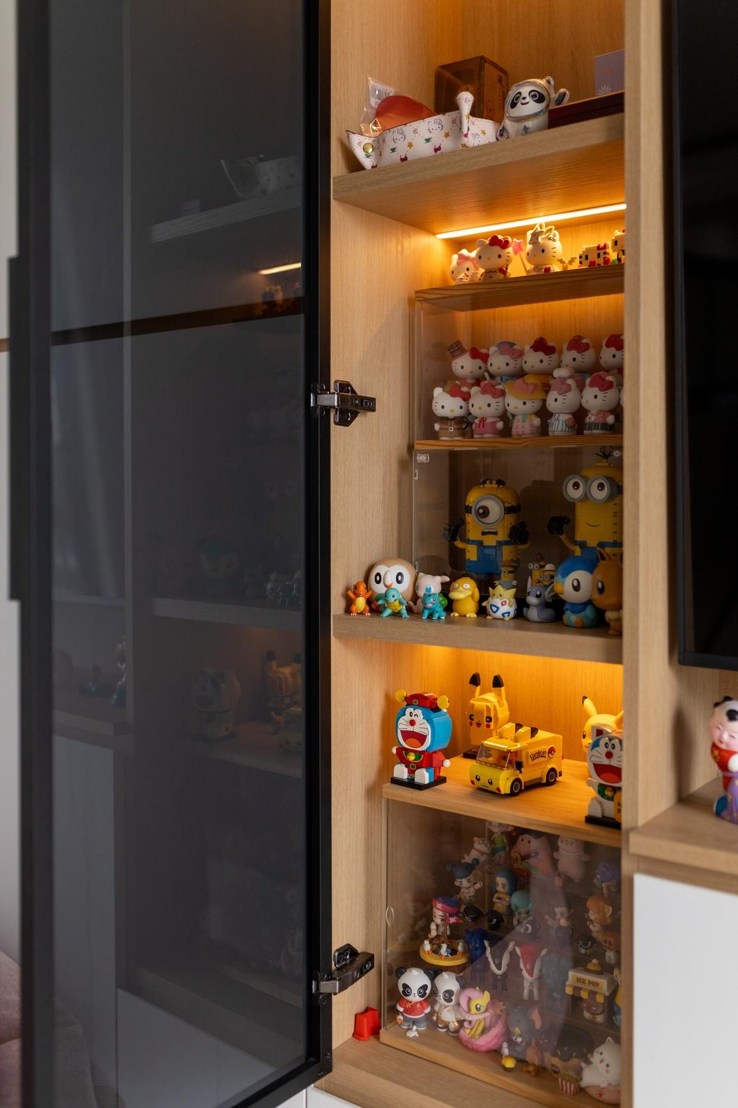 Minimalist Living Room with TV Console and Feature Wall