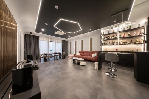 Contemporary Home Bar at Loyang Rise