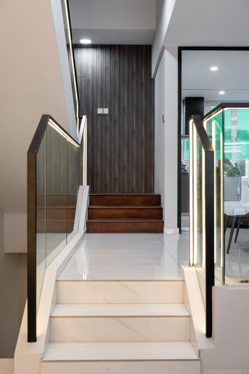 Contemporary Hallway at Loyang Rise