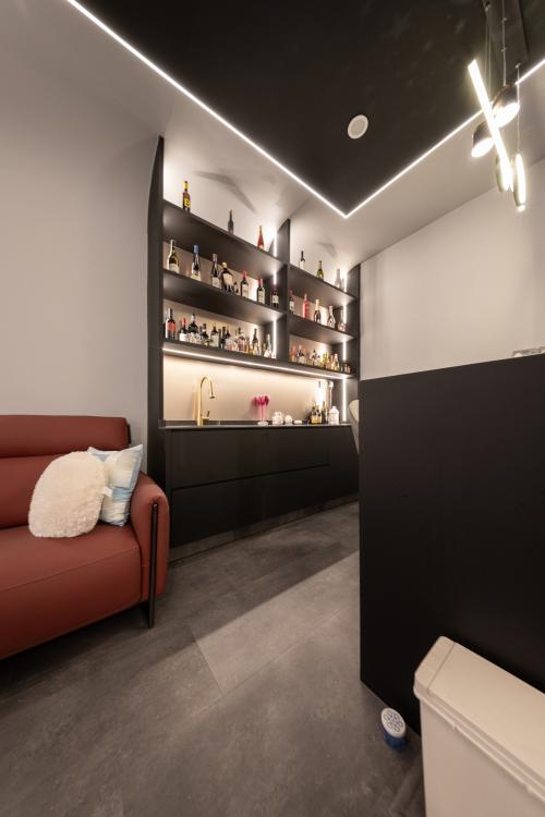 Contemporary Home Bar at Loyang Rise