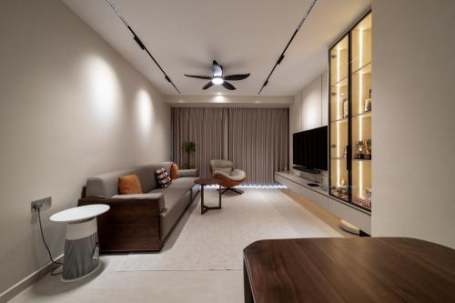 Contemporary Living Room at 191 Tanjong Rhu, Santuary Green