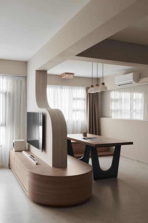 Modern Living Room at 466A Clementi Rd
