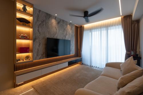 Contemporary Living Room at Clavon