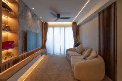 Contemporary Living Room at Clavon