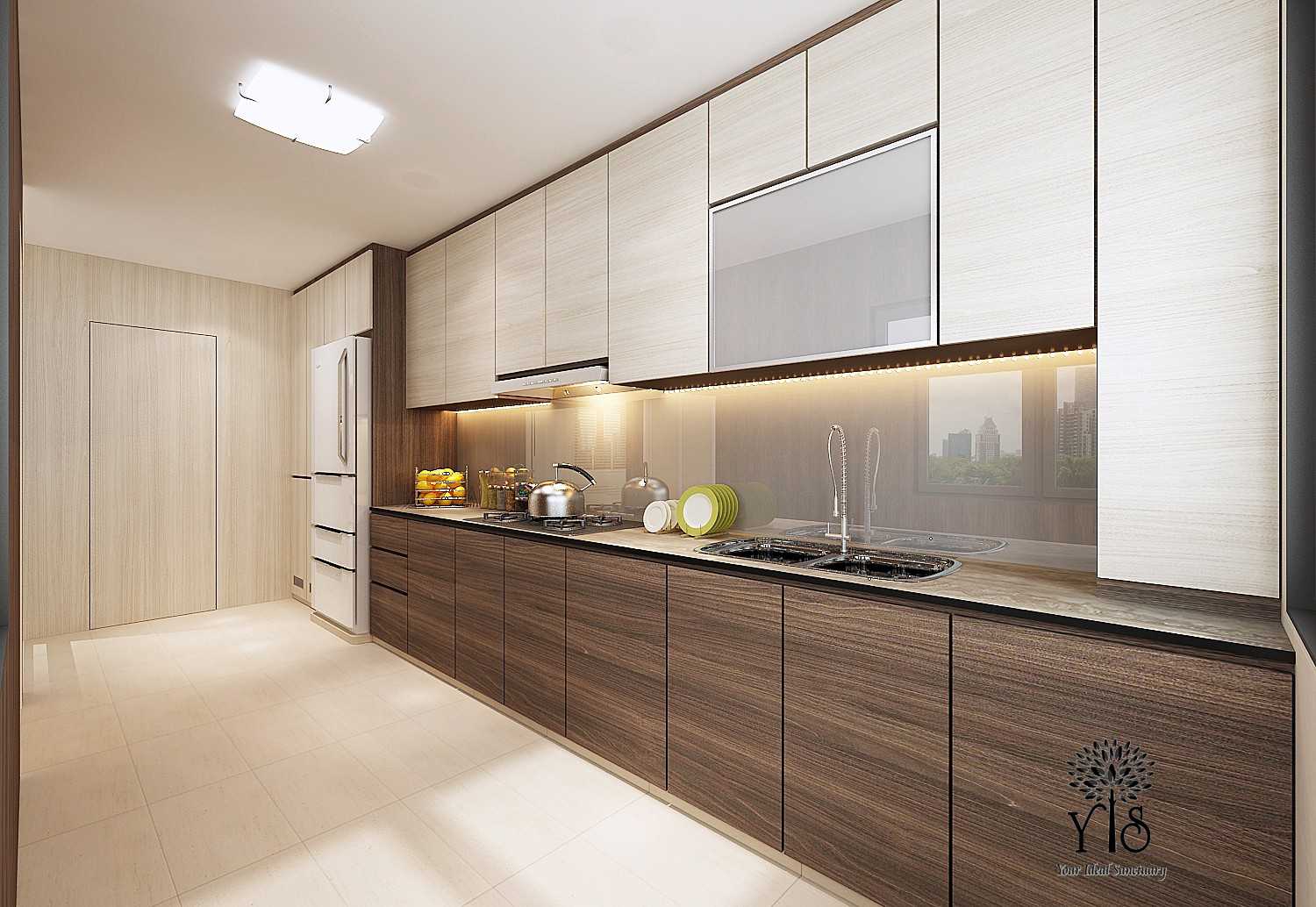 Modern Kitchen with Countertop and Kitchen Cabinets