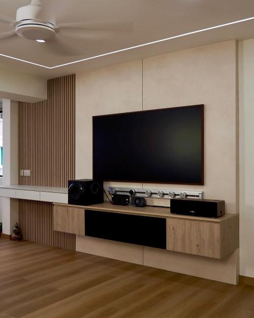 Scandinavian Living Room at 206D Compassvale Lane