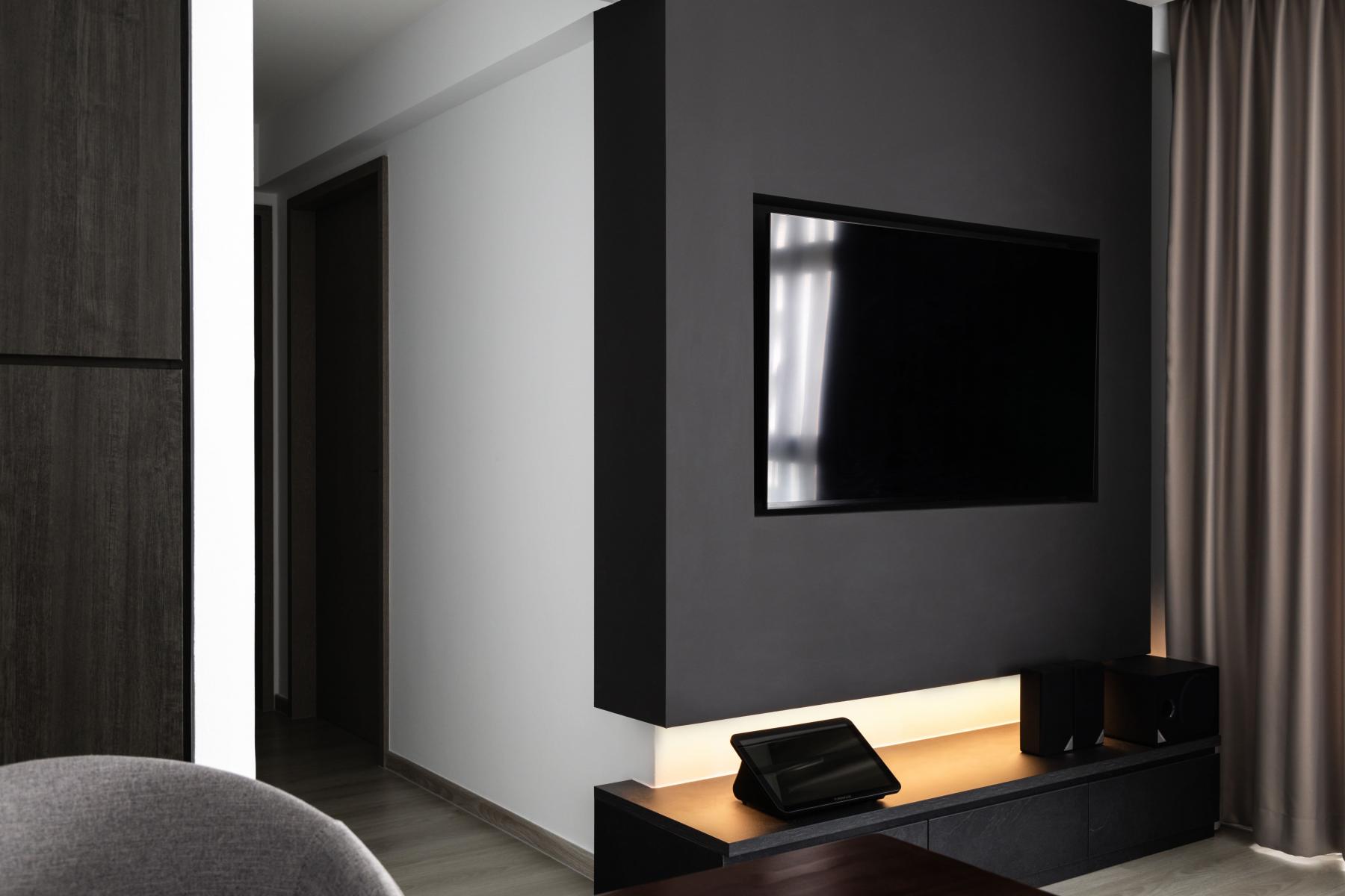 Minimalist Living Room with Sofa and TV