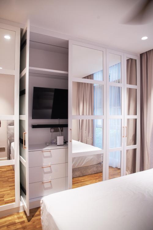 Contemporary Bedroom at Lilydale Condo