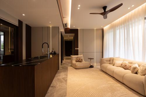 Contemporary Living Room at The Commodore