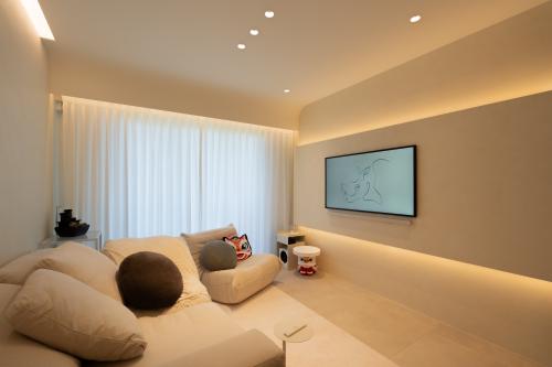 Minimalist Living Room at Rivervale Shores