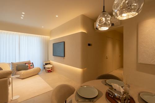 Minimalist Living Room at Rivervale Shores