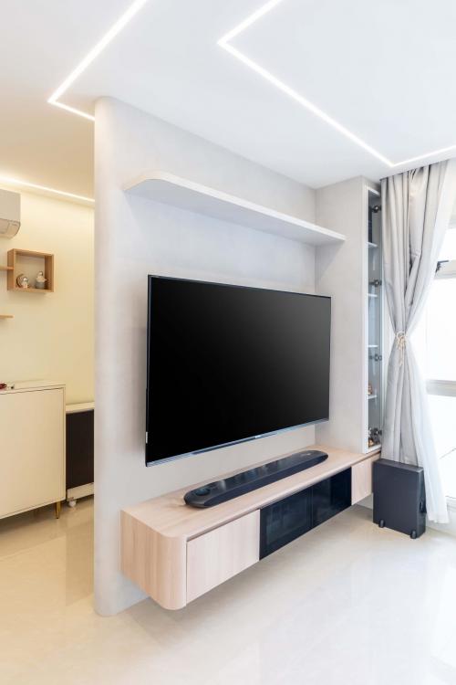 Contemporary Living Room at 466B Sembawang drive
