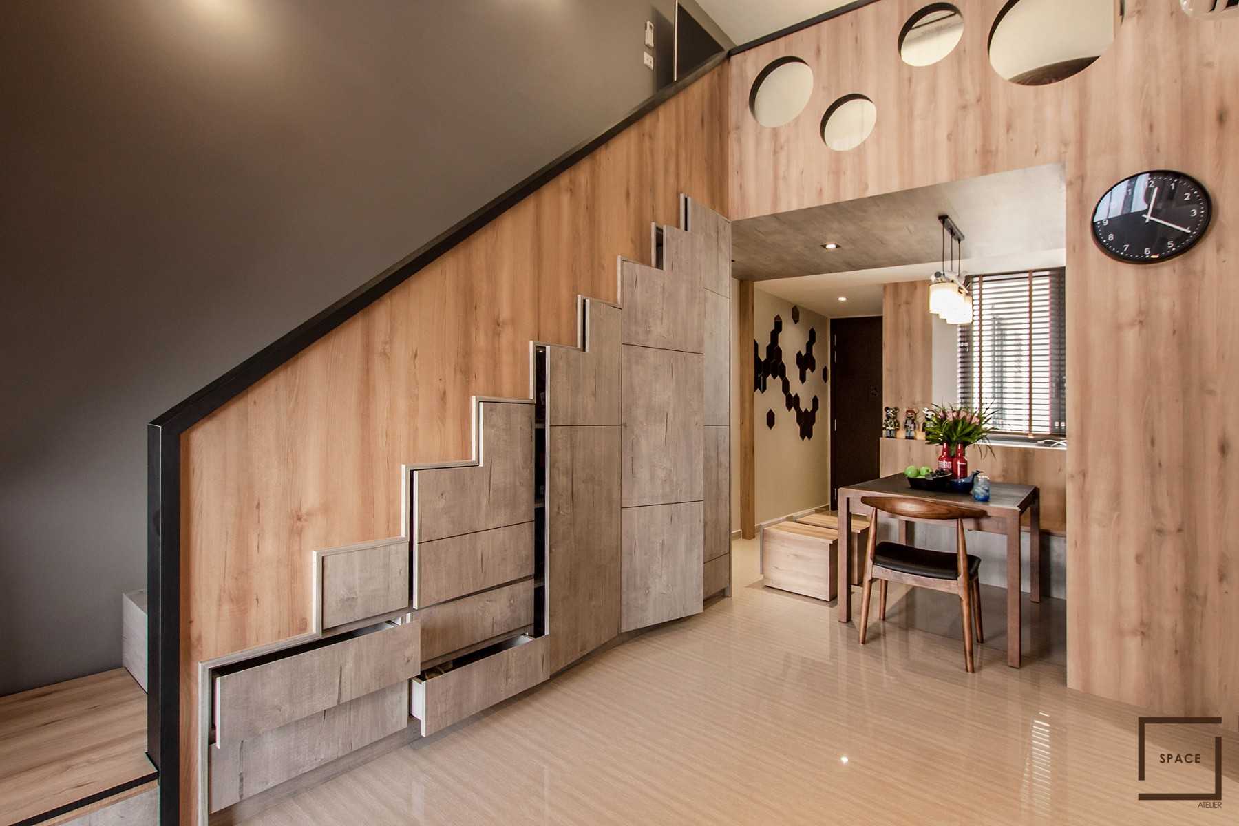 Scandinavian Living Room with TV Console and Feature Wall