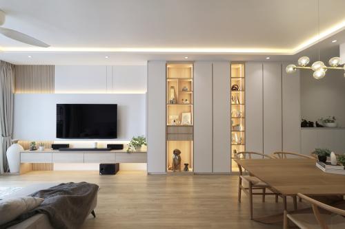 Scandinavian Living Room at Resale 4 Bedroom Condo @ Kovan Melody