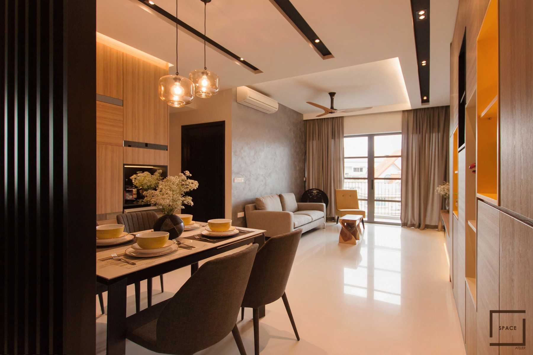 Contemporary Living Room with TV Console and Sofa