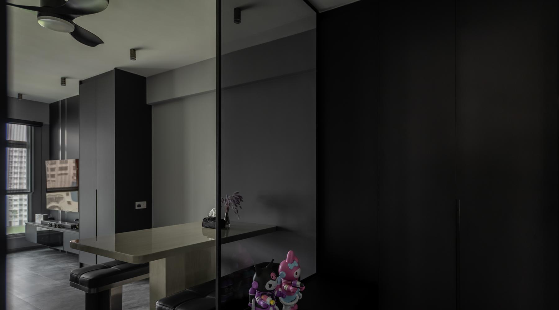 Modern Hallway with Settee and TV Console