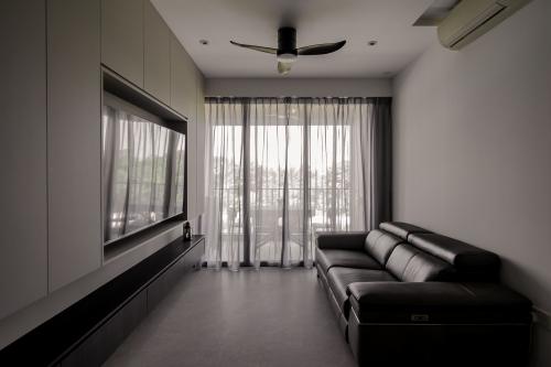 Modern Living Room at 76 Choa Chu Kang Ave 5 Inz Residence