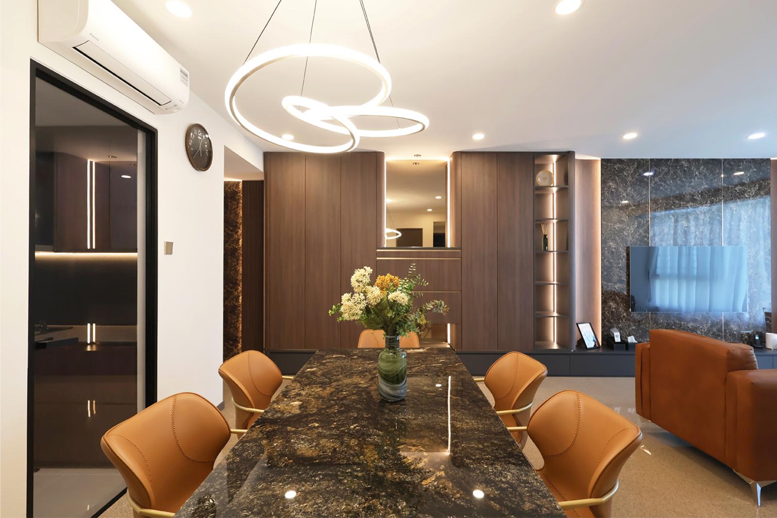 Modern Living Room with TV Console and Sofa
