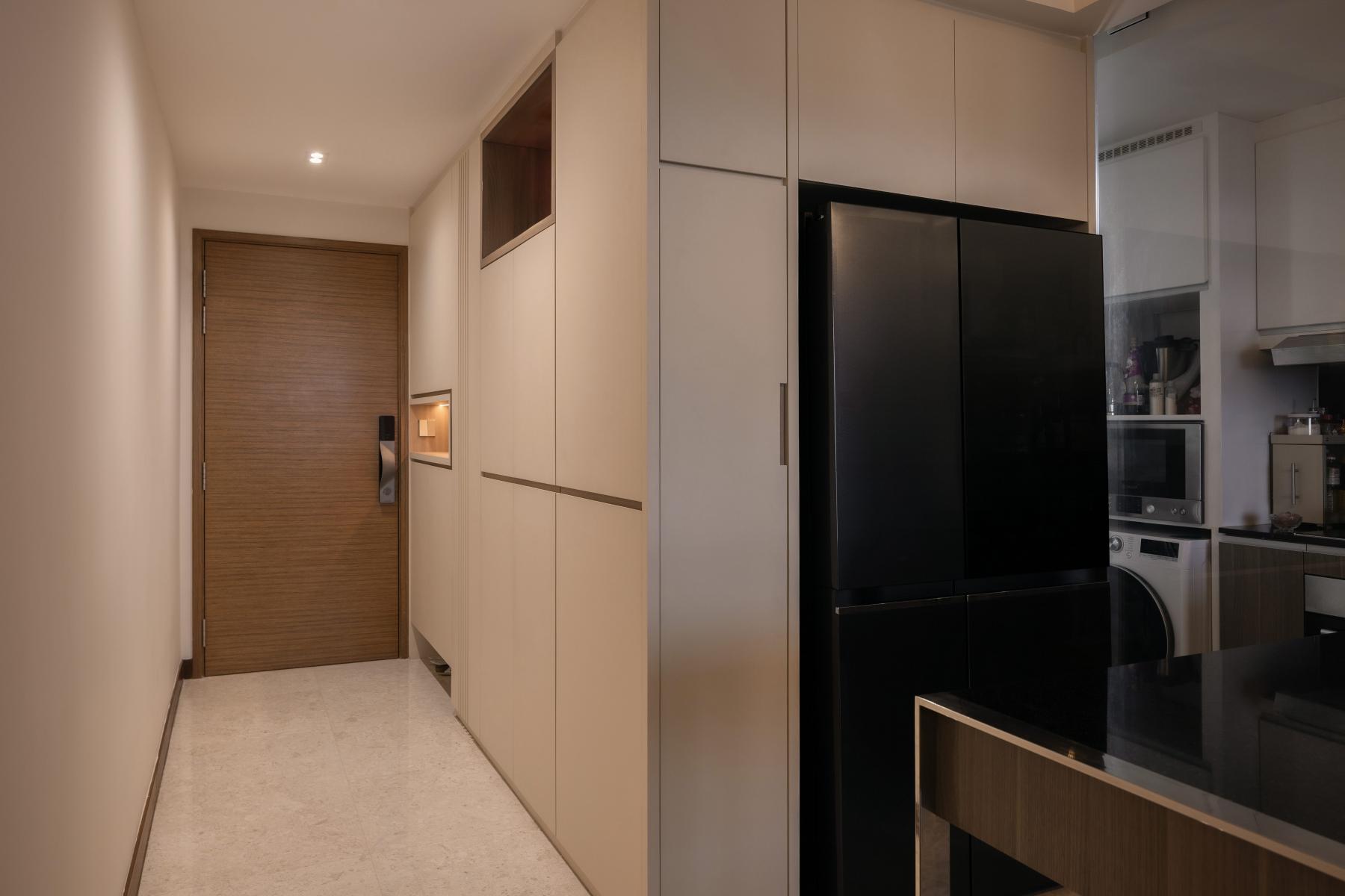 Minimalist Kitchen with Countertop and Kitchen Island