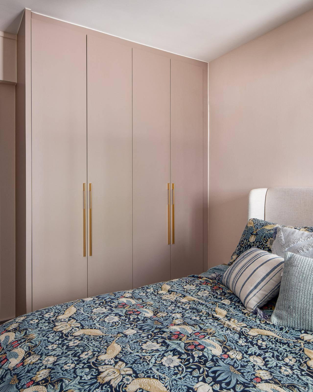 Contemporary Bedroom with Wardrobe and Bed