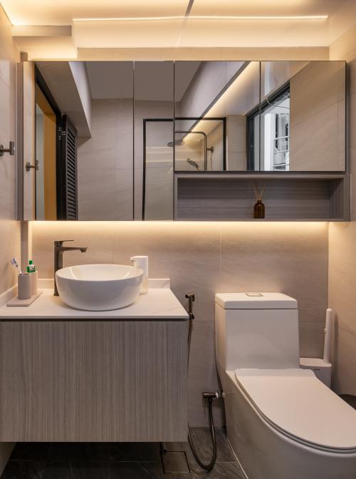 Scandinavian Bathroom at BLK 171B SengKang East Drive