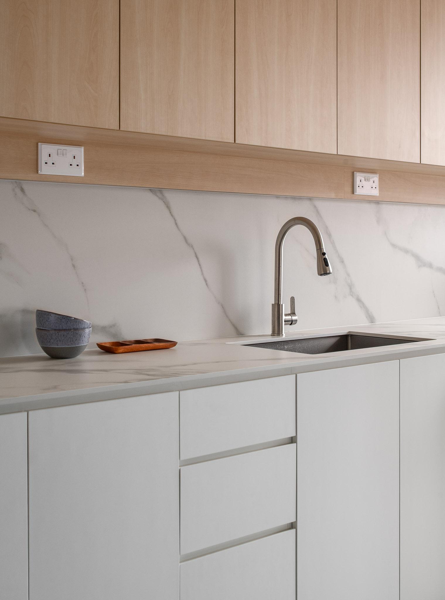 Scandinavian Kitchen with Kitchen Accessories and Kitchen Tap