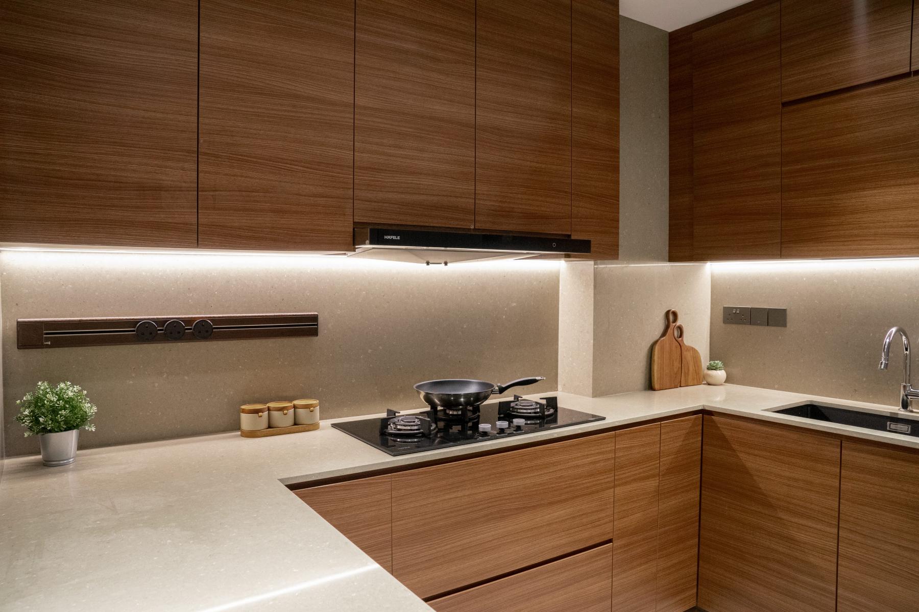 Scandinavian Kitchen with Kitchen Accessories and Dishwasher