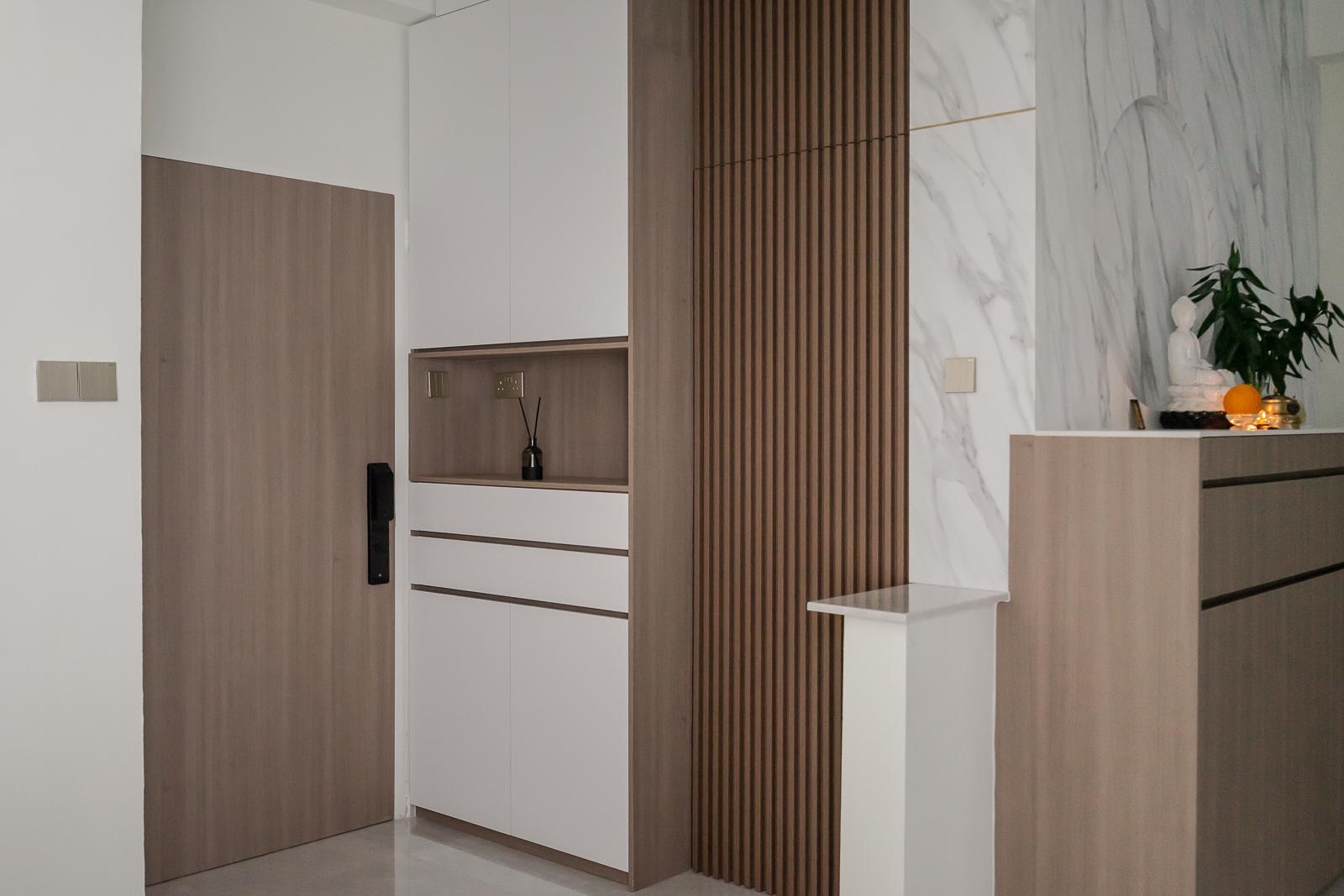 Modern Foyer with Artwork and Console Table
