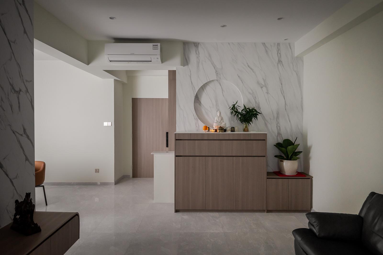 Modern Foyer with Artwork and Console Table