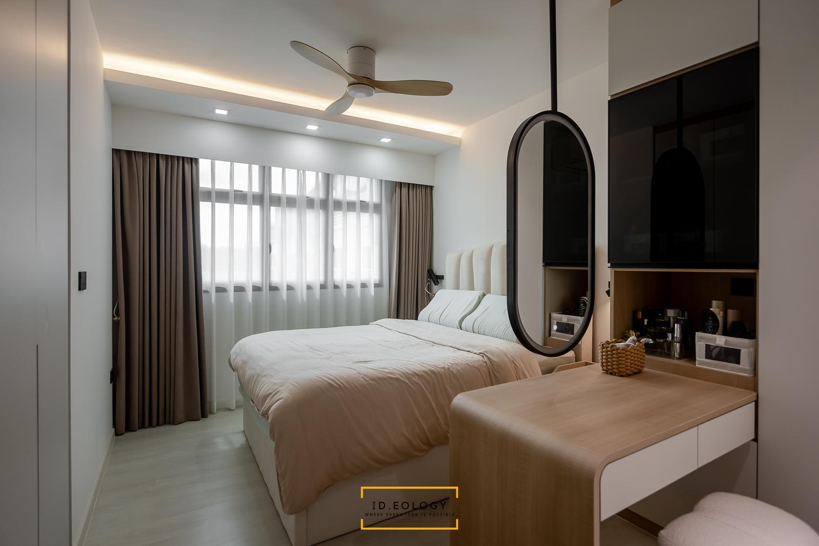 Contemporary Bedroom with Wardrobe and Sliding Wardrobe