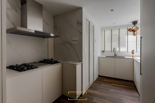 Contemporary Kitchen at 66 Marine parade